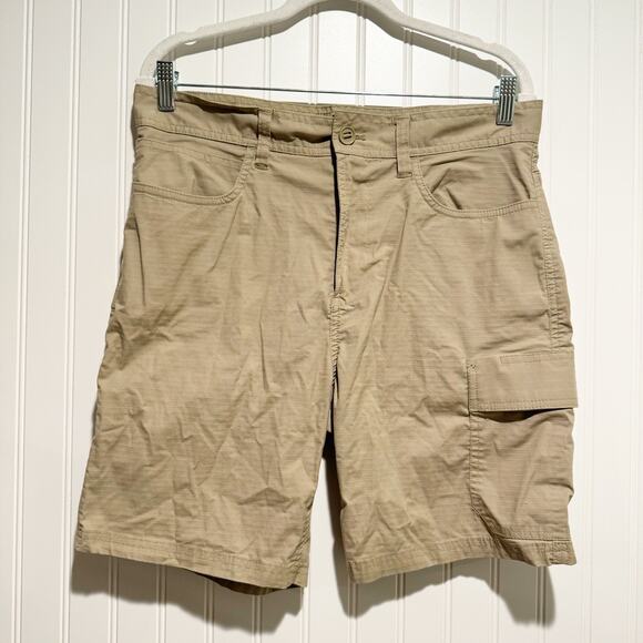 Prana Double Peak Shorts Standard Fit Tan Mens 31 - Picture 2 of 6